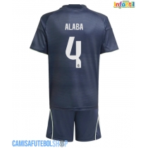 Camisa de time de futebol Real Madrid David Alaba #4 Replicas 2º Equipamento Infantil 2025-26 Manga Curta (+ Calças curtas)